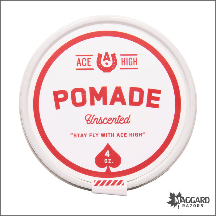 Ace High Original Unscented Water Based Pomade, 4oz Firm Hold