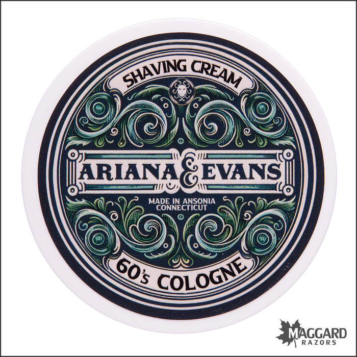 Ariana and Evans 60's Cologne Artisan Shaving Cream, 5.3oz