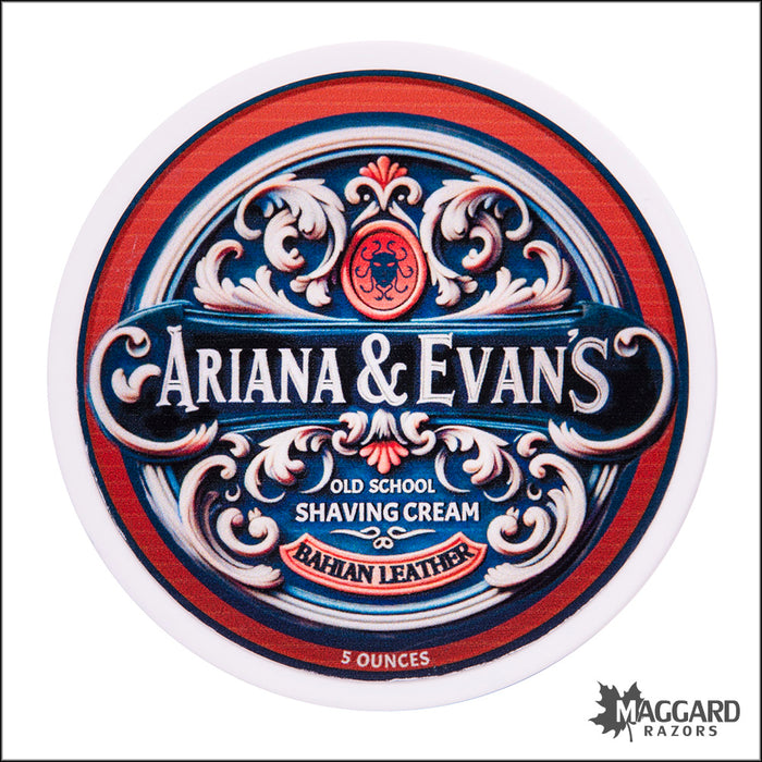 Ariana and Evans Bahian Leather Artisan Shaving Cream, 5.3oz