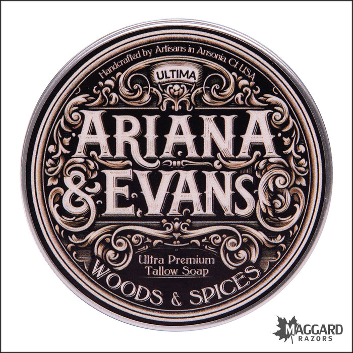 Ariana and Evans Ultima Woods and Spices Shaving Soap, 4oz