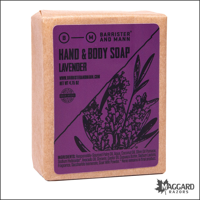 Barrister and Mann Lavender Hand and Body Soap, 4.75oz