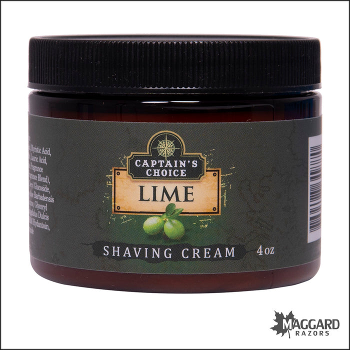 Captain's Choice Lime Artisan Shaving Cream, 4oz