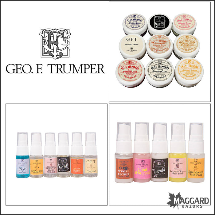 Geo F. Trumper Shaving Cream, Aftershave, Cologne, EDT, and Skin Food Samples