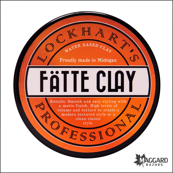 Lockhart's Fatte Clay Water Based Pomade, 3.7oz - Firm Hold