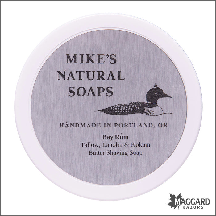 Mike's Natural Soaps Bay Rum Artisan Shaving Soap, 5oz