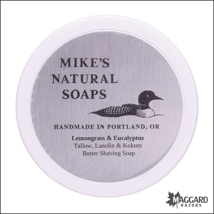 Mike's Natural Soaps Lemongrass & Eucalyptus Artisan Shaving Soap, 5oz