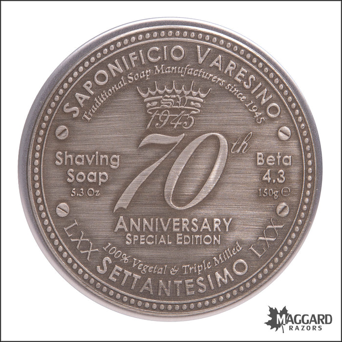 Saponificio Varesino 70th Anniversary Special Edition Shaving Soap, 150g - Beta 4.3