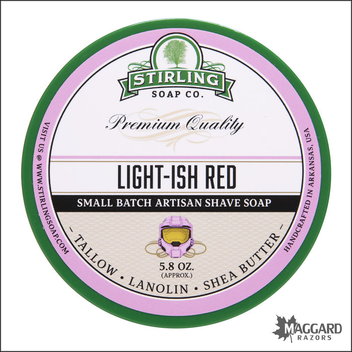 Stirling Soap Co. Light-ish Red Shaving Soap, 5.8oz