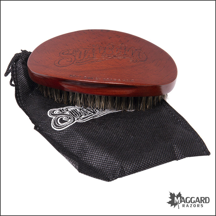 Suavecito Beard Brush Soft Grade 100% Boar Hair, Cherry Wood Handle