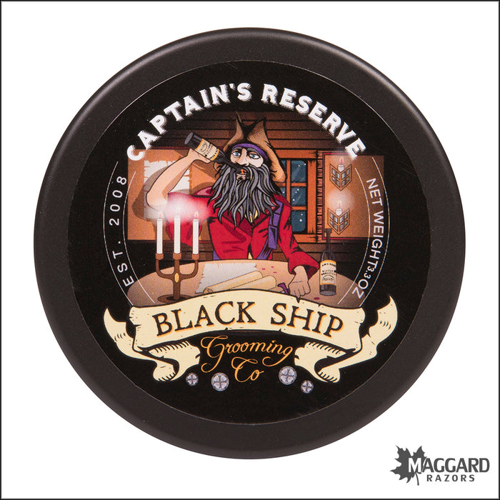 Black Ship Grooming Co. Captain's Reserve Shaving Soap, 3.3oz