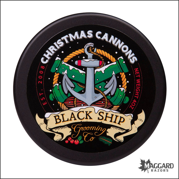 Black Ship Grooming Co. Christmas Cannons Shaving Soap, 4oz - Seasonal Release