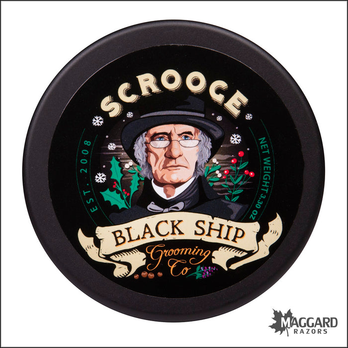 Black Ship Grooming Co. Scrooge Artisan Shaving Soap, 3.3oz - Seasonal Release