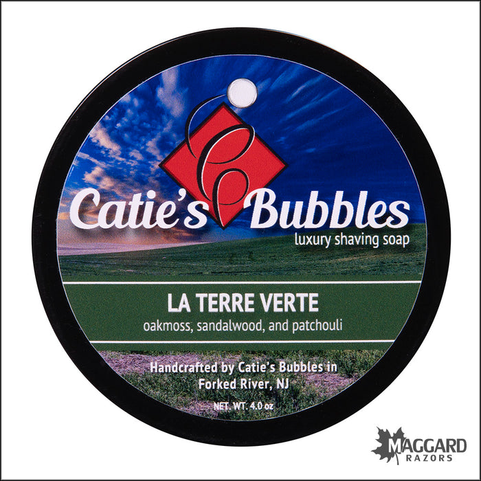Catie's Bubbles La Terre Verte Artisan Shaving Soap, 4oz