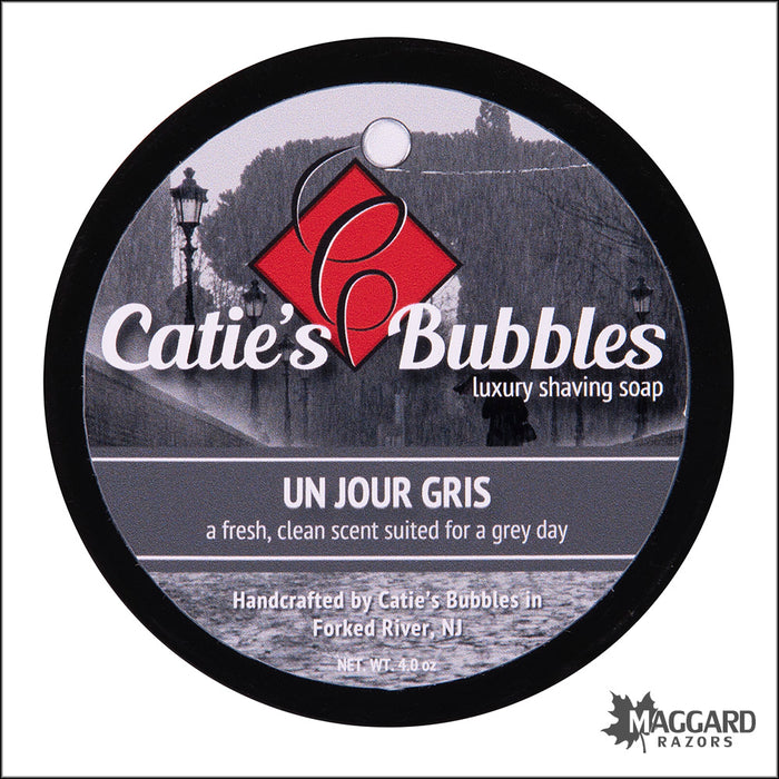 Catie's Bubbles Un Jour Gris Artisan Shaving Soap, 4oz