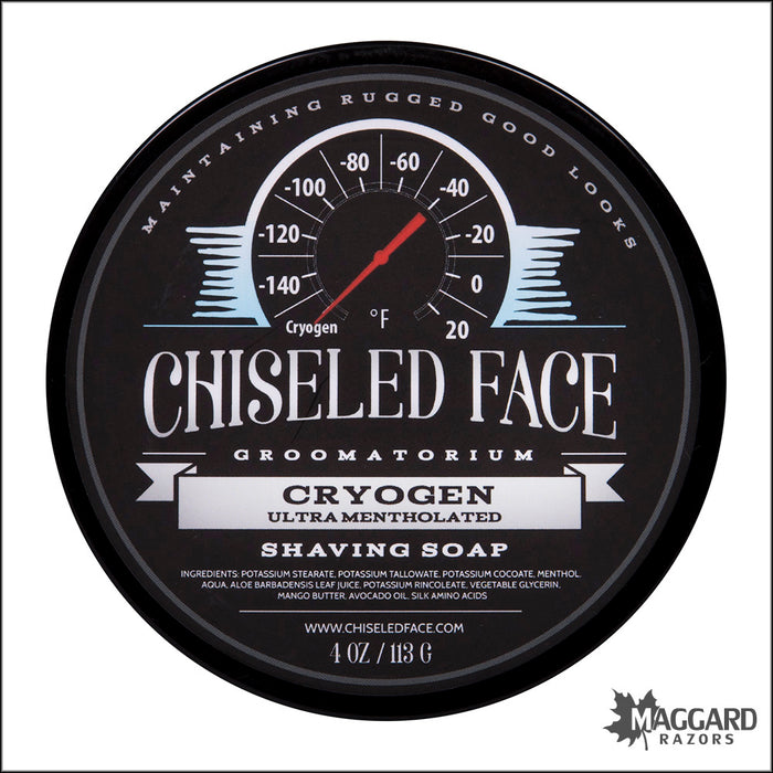 Chiseled Face Cryogen Artisan Shaving Soap, 4oz
