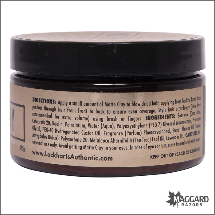 Lockhart's Professional Matte Clay Firm Hold Pomade, 3.7oz