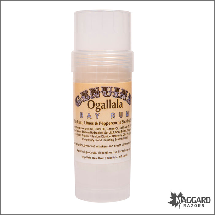 Ogallala Bay Rum and Limes and Peppercorn Shaving Soap Stick, 2.5oz