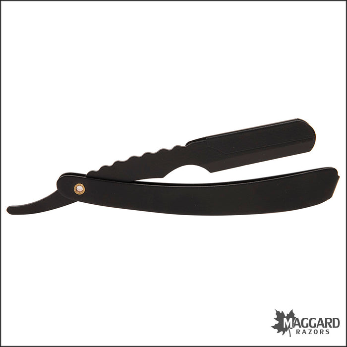 Parker SRX Black Stainless Steel Handle Heavyweight Replaceable Blade Shavette Straight Razor