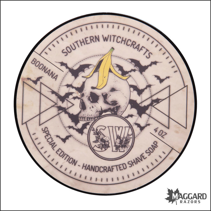Southern Witchcrafts Boonana Vegan Shaving Soap, 4oz - Seasonal Release