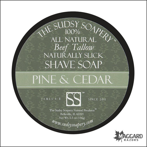 The-Sudsy-Soapery-Pine-and-Cedar-Artisan-Tallow-Shaving-Soap-4oz
