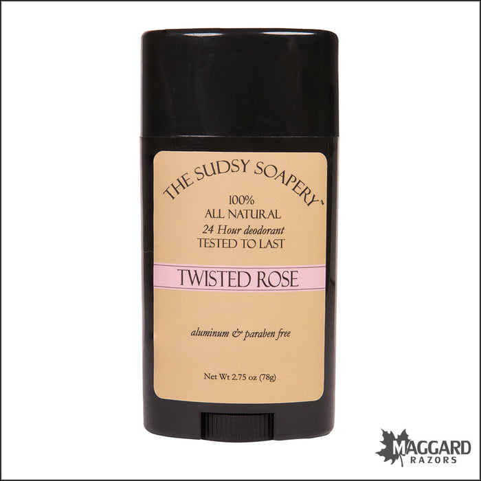 The Sudsy Soapery Twisted Rose Natural Deodorant Stick, 2.75oz