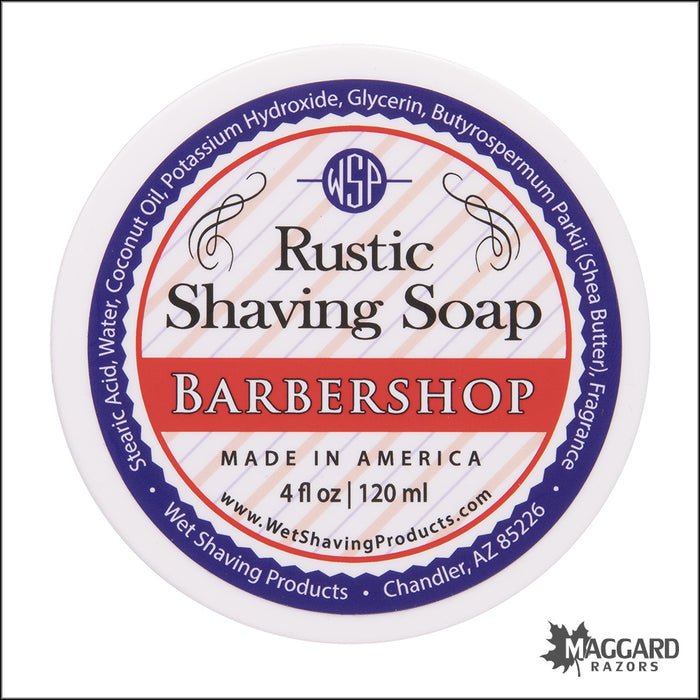 WSP Barbershop Rustic Artisan Shaving Soap, 4oz