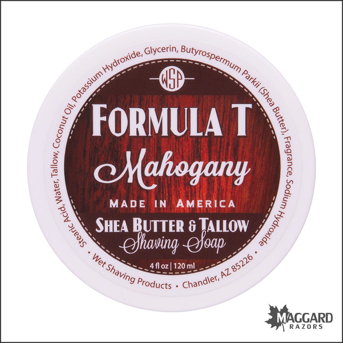 WSP Mahogany Formula T Tallow Shaving Soap, 4oz