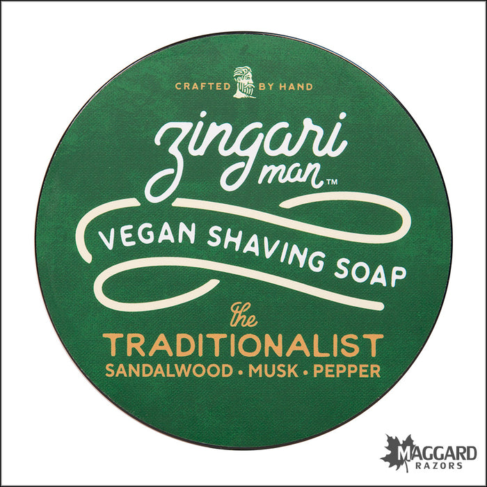 Zingari Man The Traditionalist Artisan Shaving Soap, 5oz - Vegan Base