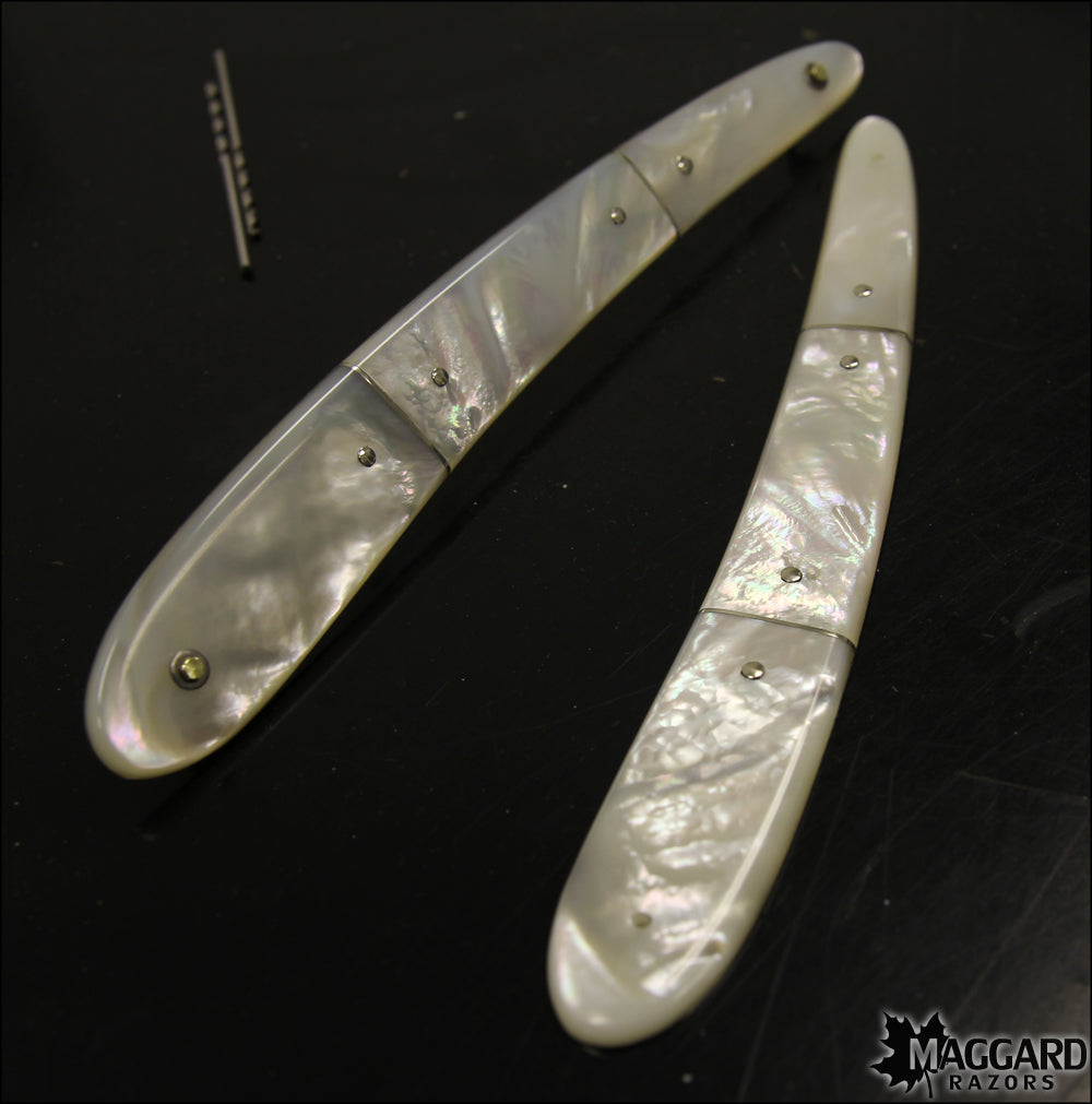 Custom Straight Razor Mother of Pearl Scales - Making Of (Part 2)