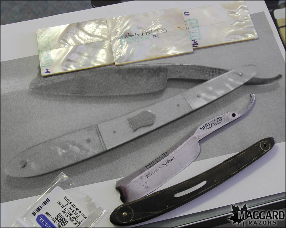 Custom Straight Razor Mother of Pearl Scales - Making Of (Part 1)