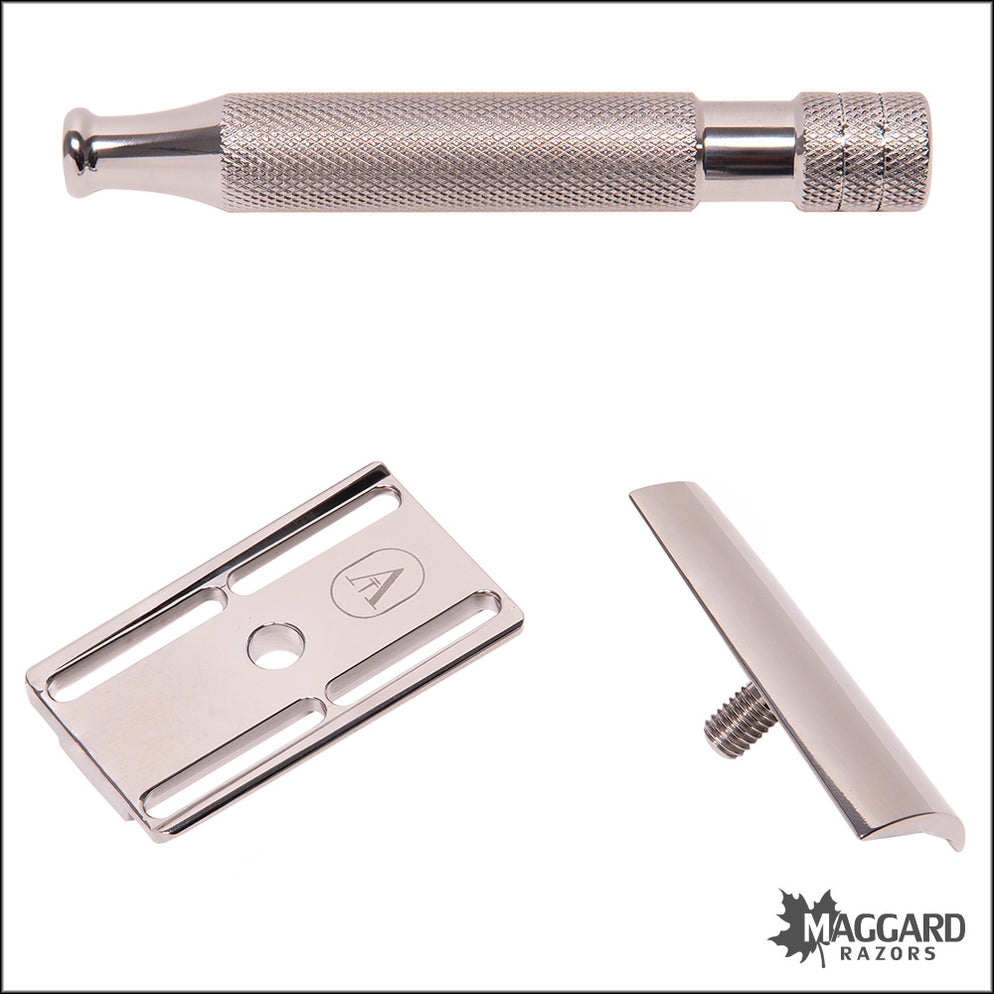 Above the Tie S1 Slant Titanium Closed Comb DE Safety Razor with 90mm ...