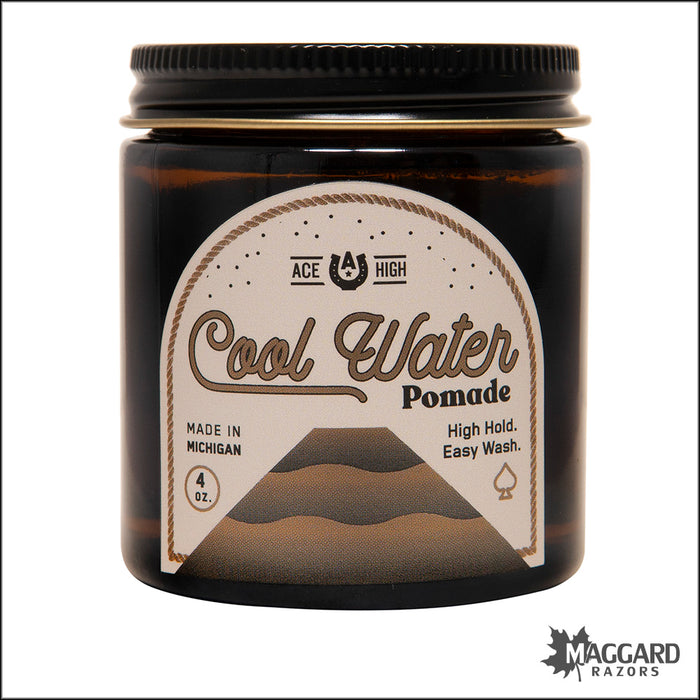 Ace High Cool Water Artisan Water Based Pomade, 4oz - High Hold