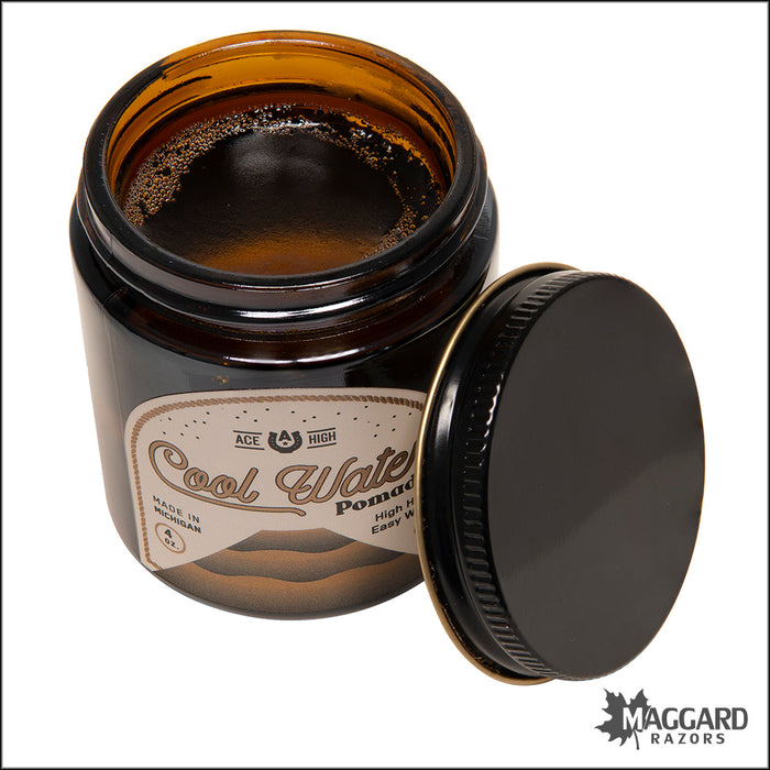 Ace High Cool Water Artisan Water Based Pomade, 4oz - High Hold
