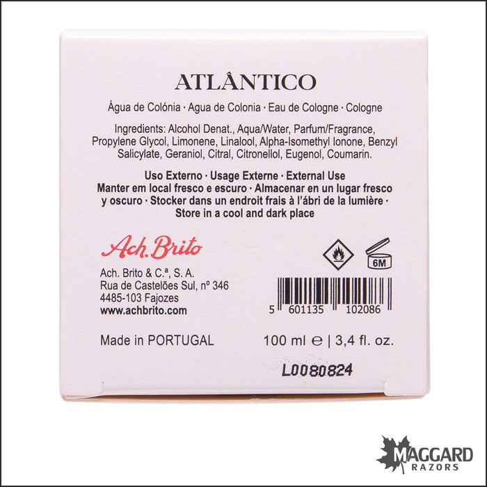 Ach Brito Atlantico Eau de Cologne, 100ml