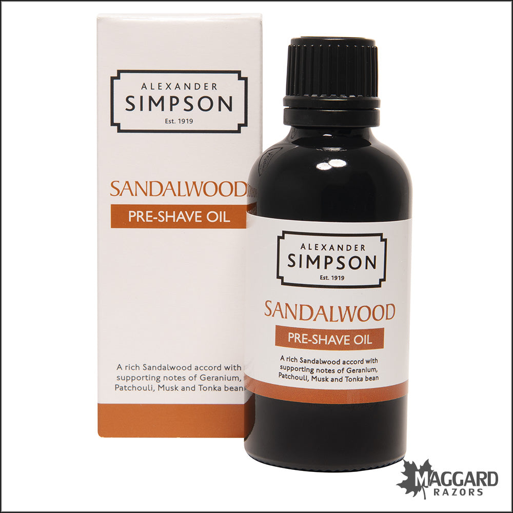 Alexander Simpson Pre Shave Oil, 50ml - Sandalwood — Maggard Razors