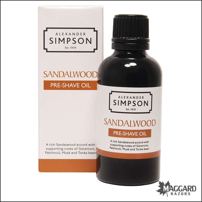 Alexander Simpson Pre Shave Oil, 50ml - Sandalwood