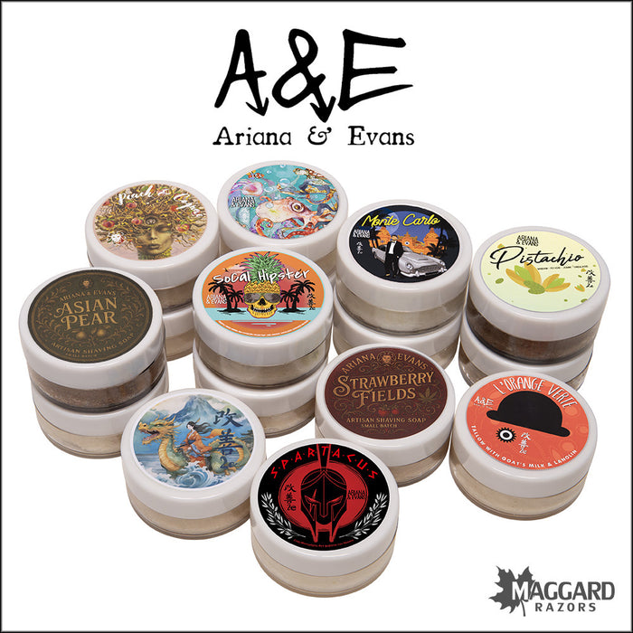 Ariana and Evans Artisan Shaving Soap Samples
