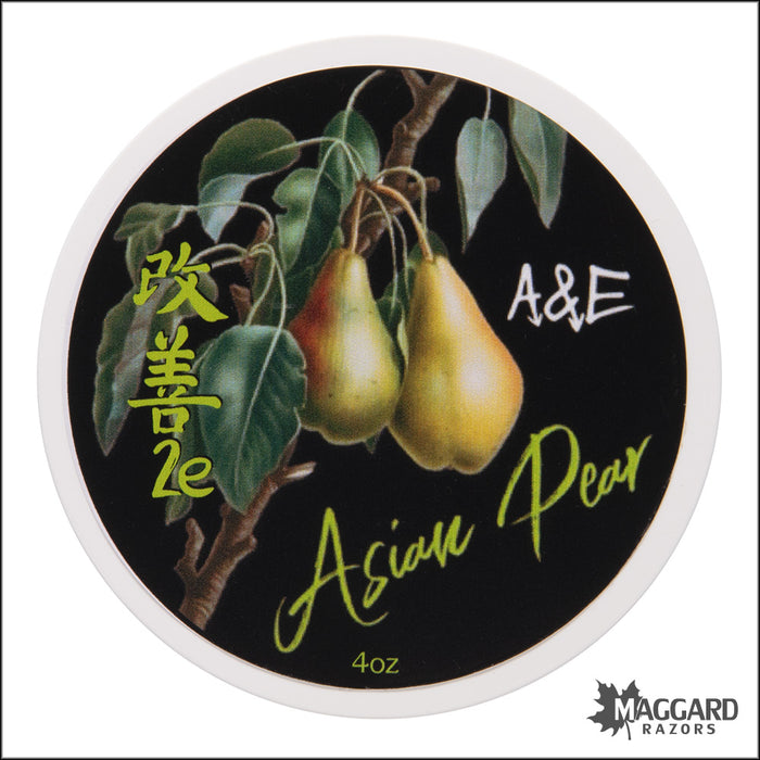 Ariana and Evans Asian Pear Artisan Shaving Soap, 4oz - Kaizen 2e Base