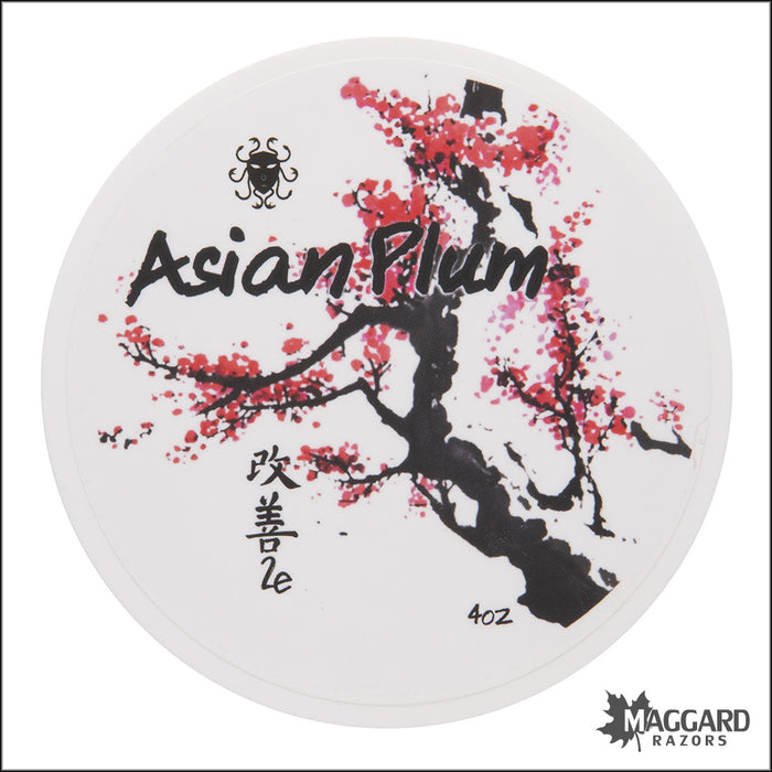 Ariana and Evans Asian Plum Artisan Shaving Soap, 4oz - Kaizen 2e Base