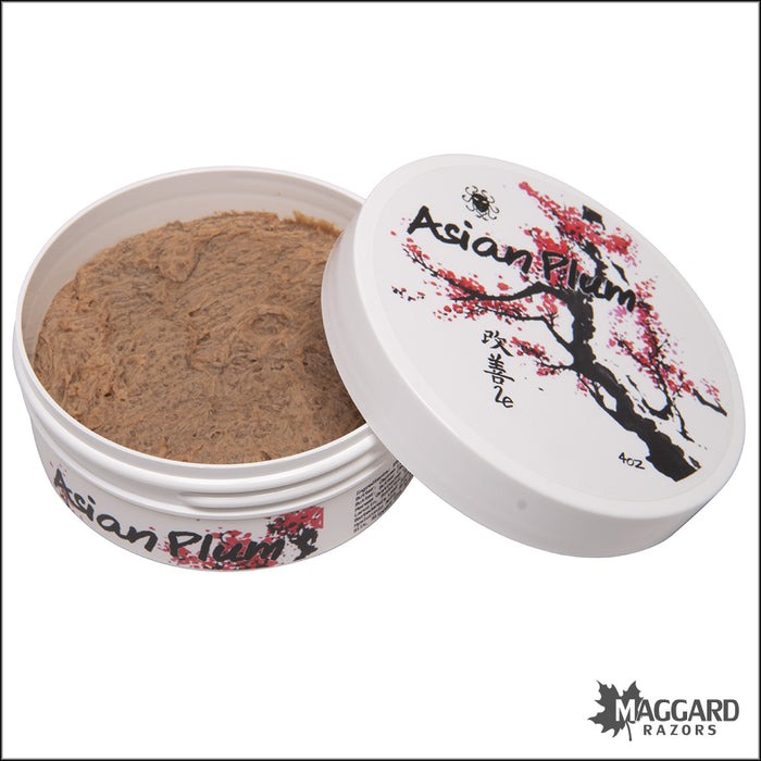 Ariana and Evans Asian Plum Artisan Shaving Soap, 4oz - Kaizen 2e Base