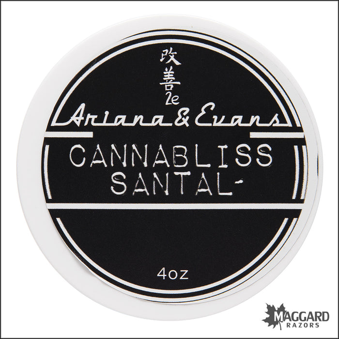 Ariana and Evans Cannabliss Santal Artisan Shaving Soap, 4oz - Kaizen 2e Base