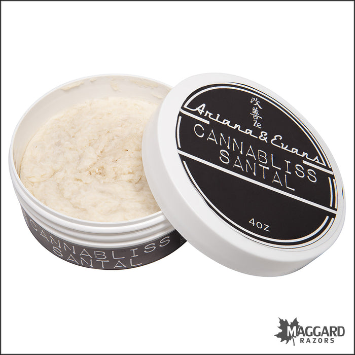 Ariana and Evans Cannabliss Santal Artisan Shaving Soap, 4oz - Kaizen 2e Base