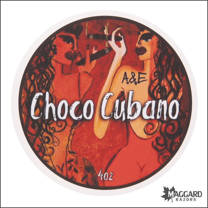Ariana and Evans Choco Cubano Artisan Shaving Soap, 4oz - Kaizen 2e Base