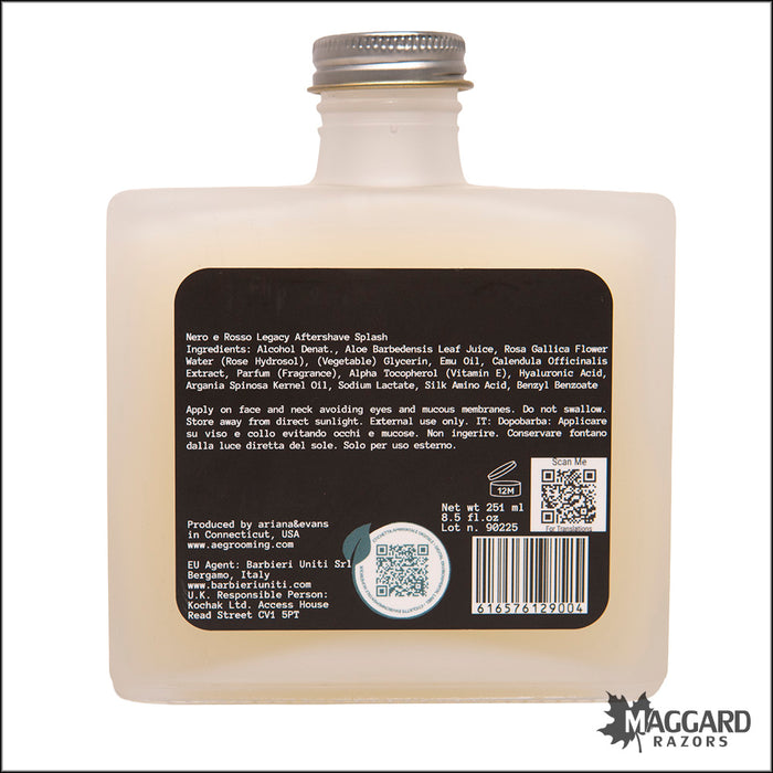 Ariana and Evans Daniele Maullu Nero e Rosso Aftershave Splash, 8.5oz