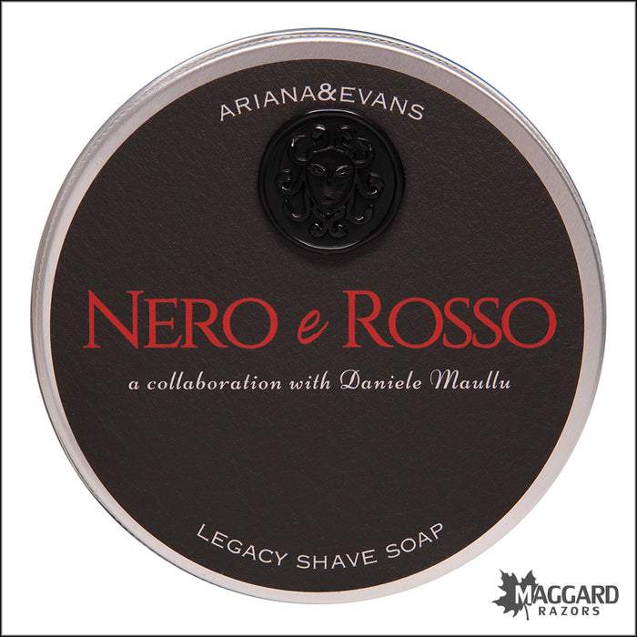Ariana and Evans Daniele Maullu Nero e Rosso Shaving Soap, 200g