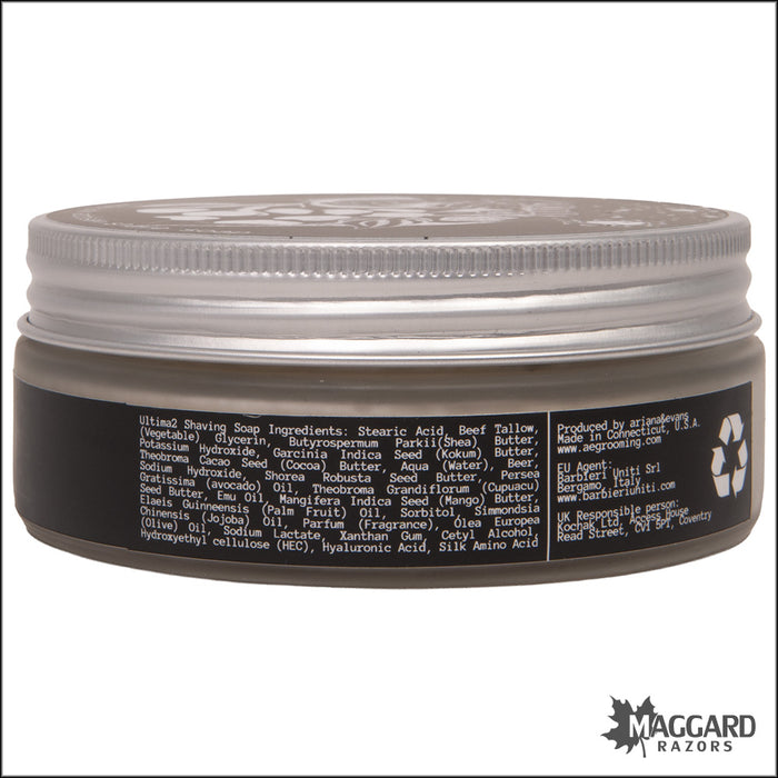 Ariana and Evans Indo Ink Artisan Shaving Soap, 5oz - Ultima 2 Base