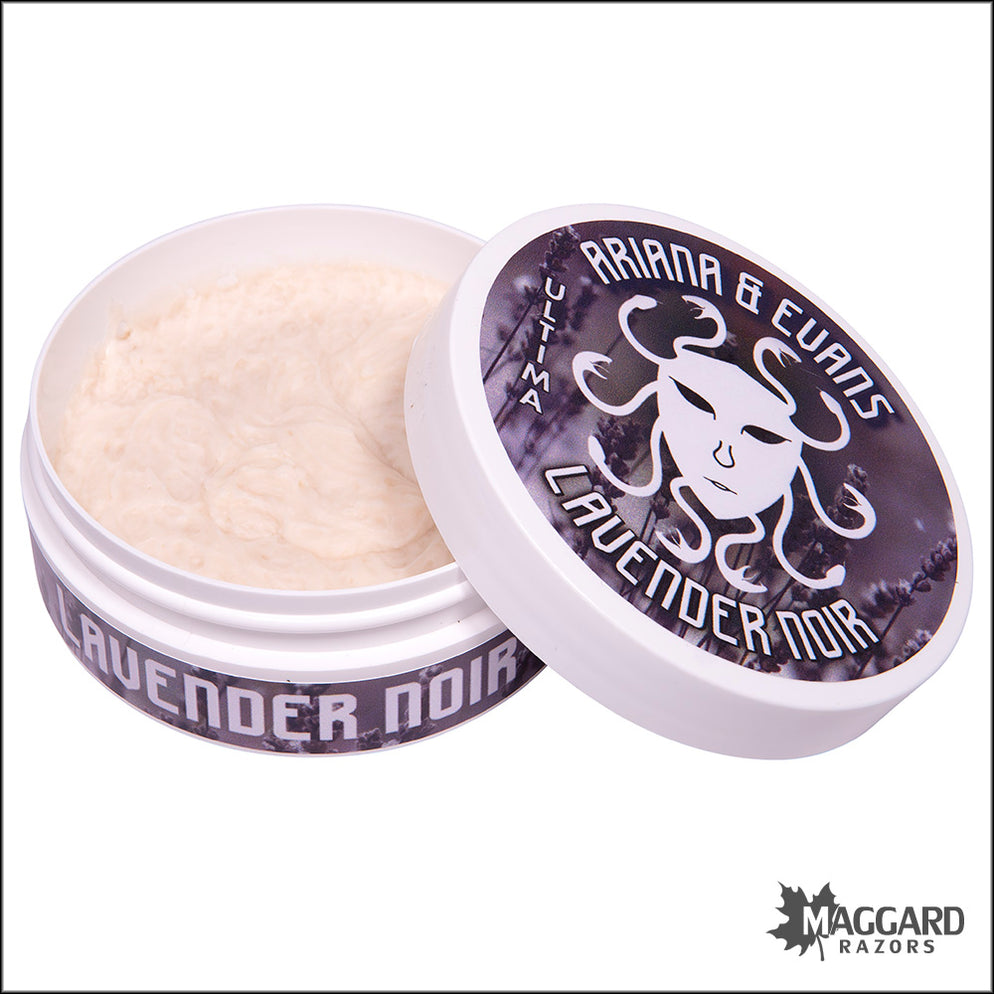Ariana and Evans Ultima Lavender Noir Artisan Shaving Soap, 4oz