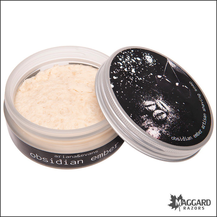 Ariana and Evans Obsidian Ember Shaving Soap, 4oz - Ultima 2 Base
