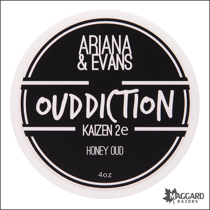 Ariana and Evans Ouddiction Artisan Shaving Soap, 4oz - Kaizen 2e Base