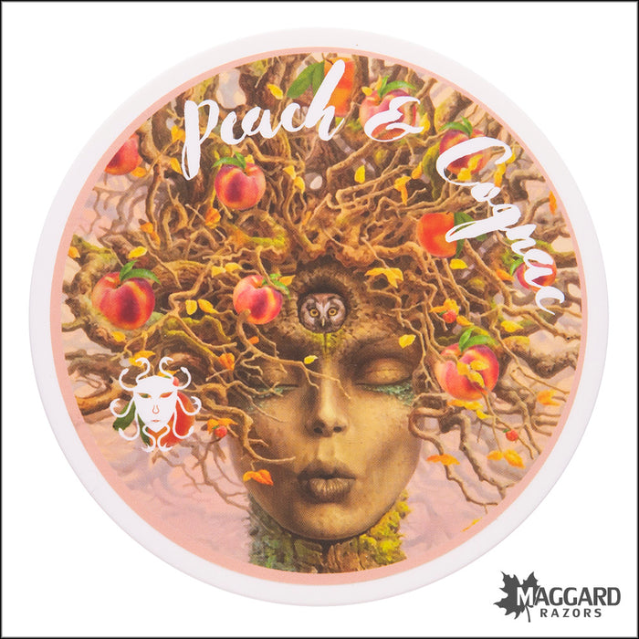 Ariana and Evans Peach and Cognac Artisan Shaving Soap, 4oz - Kaizen 2e Base